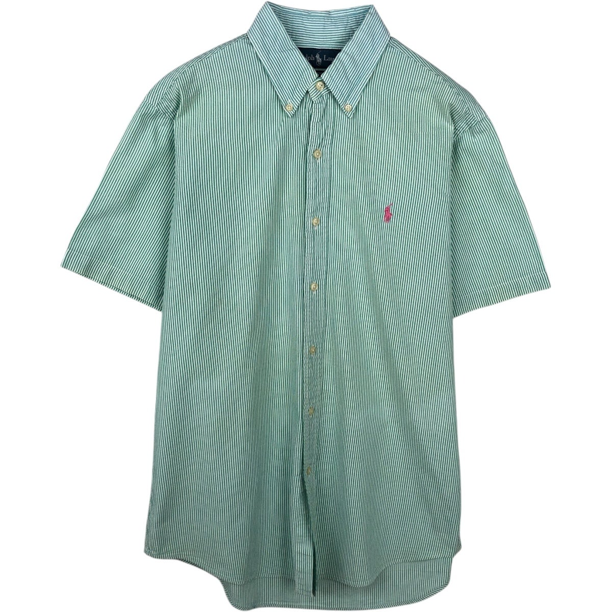 古着 ラルフローレン Ralph Lauren CUSTOM FIT シアサッカー 半袖