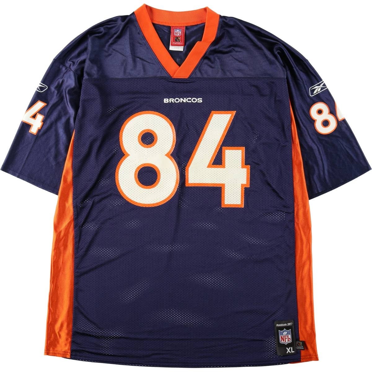 NFL ブロンコスリーボック アメフト ゲームシャツ ユニフォーム 刺繍 2XL 古着 リーボック Reebok NFL DENVER BRONCOS デンバーブロンコス