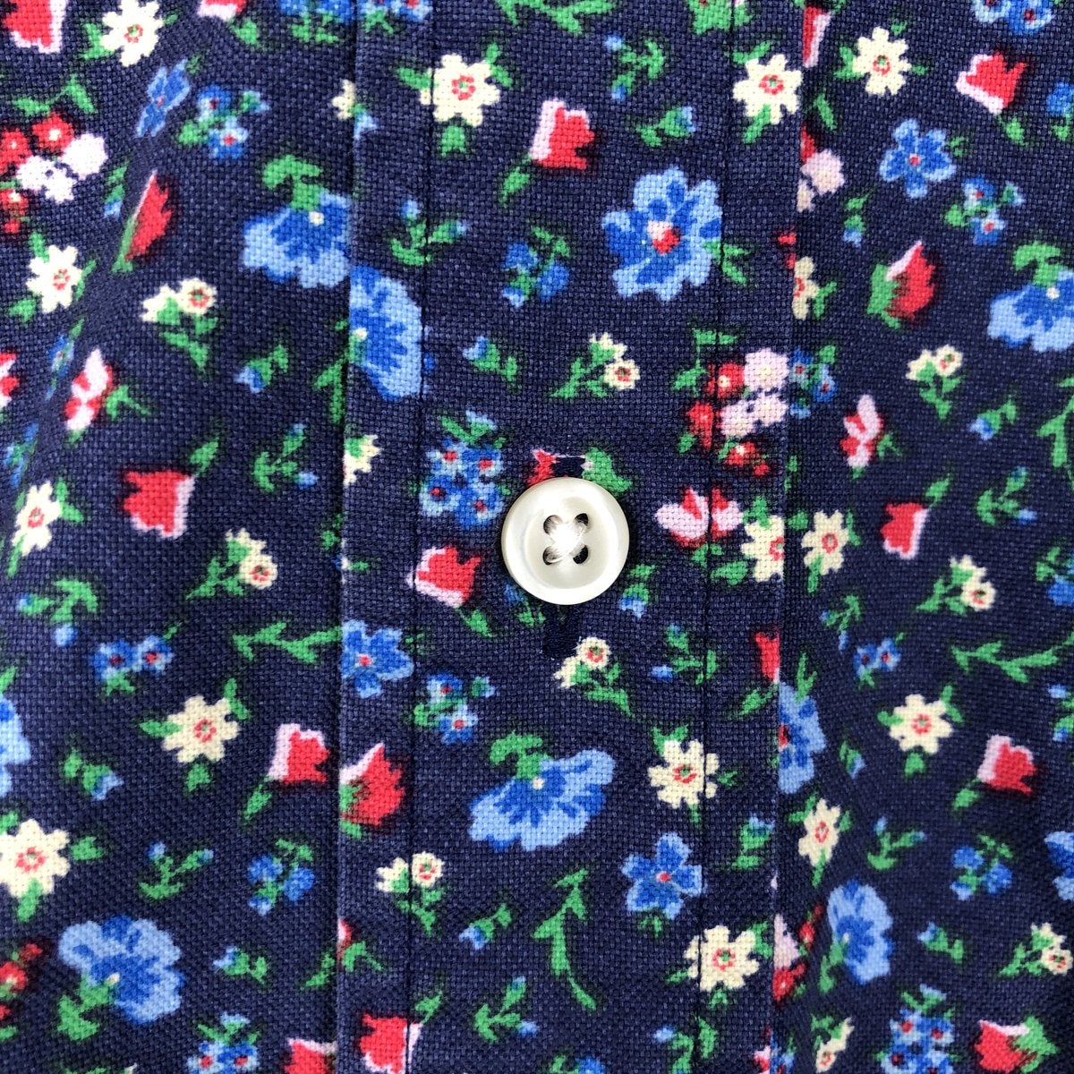 古着 ラルフローレン Ralph Lauren 花柄 半袖 ボタンダウンシャツ
