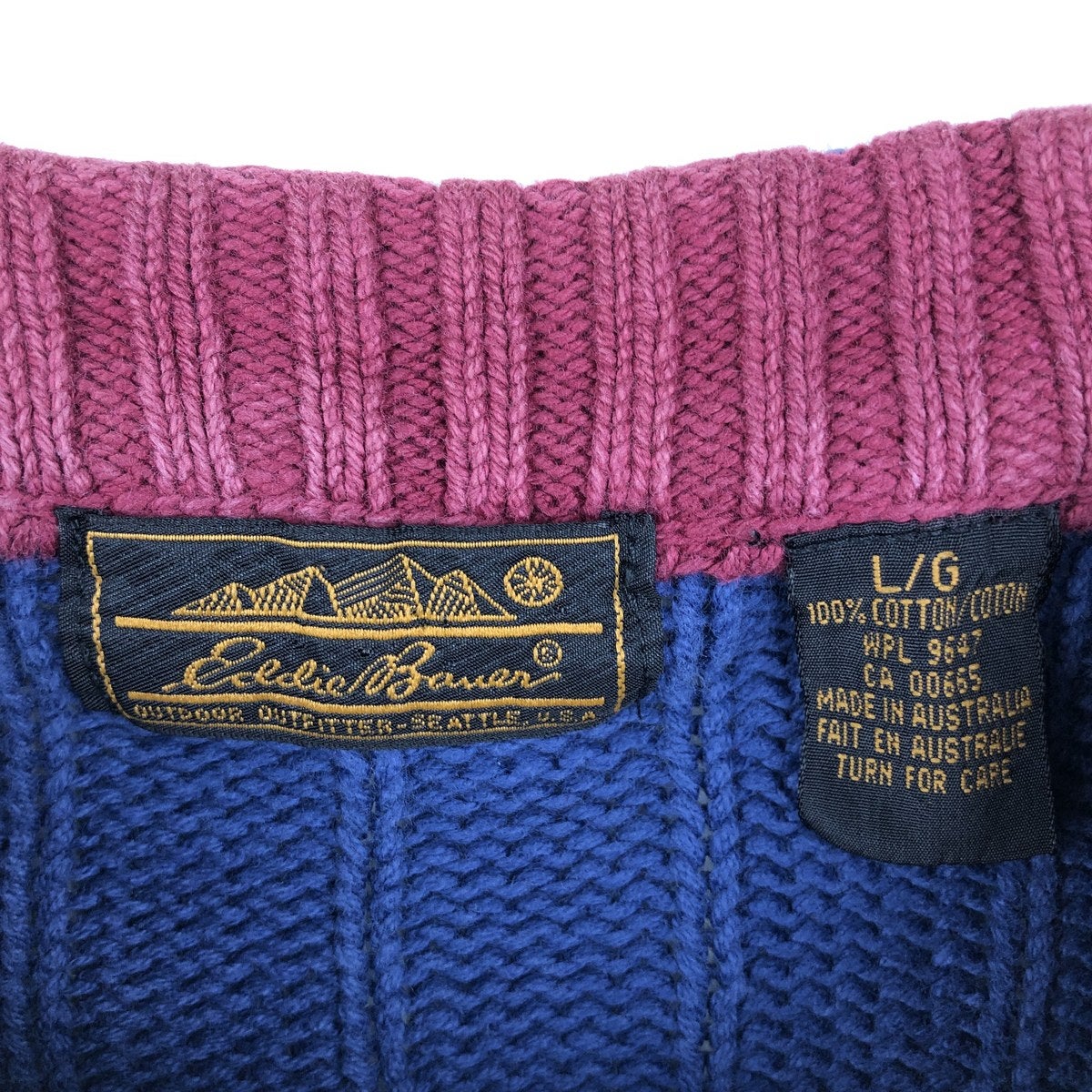 古着 80～90年代 エディーバウアー Eddie Bauer 黒タグ モックネック