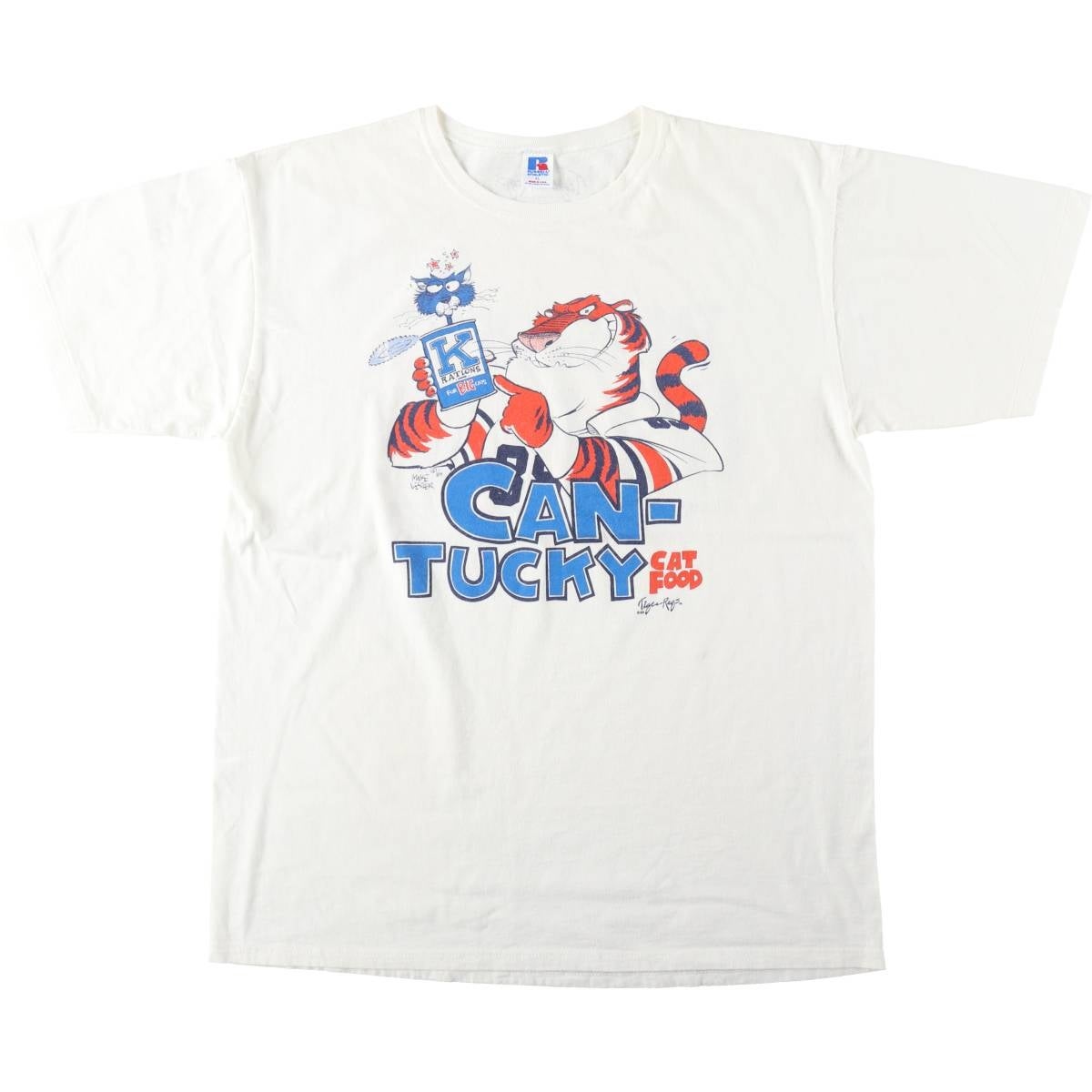 古着 90年代 ラッセル Russell フットボールTシャツ USA製 メンズXL
