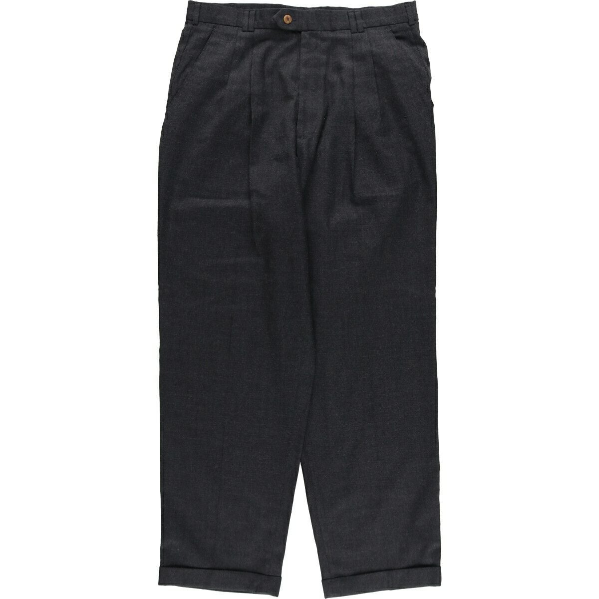 古着 ペリーエリス PERRY ELLIS ツータック スラックスパンツ メンズ