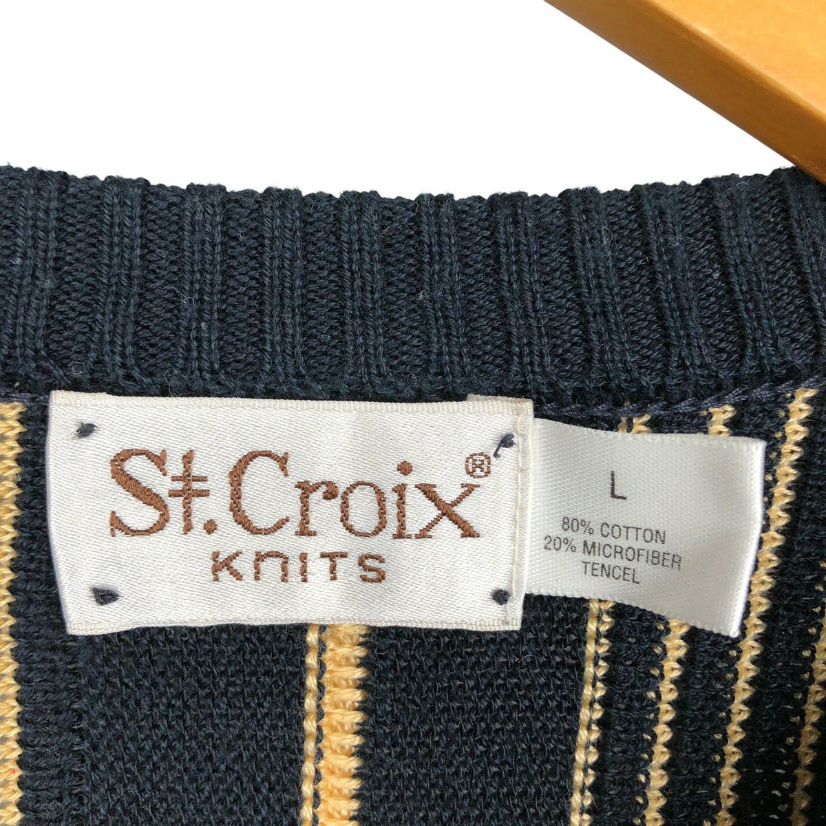 古着 St.Croix コットンニットセーター メンズL相当 /eaa399168 【中古