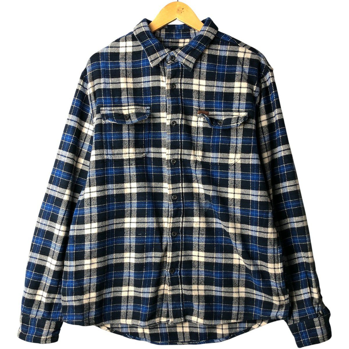 古着 80年代 オービス ORVIS 長袖 シャモアクロスシャツ メンズL相当