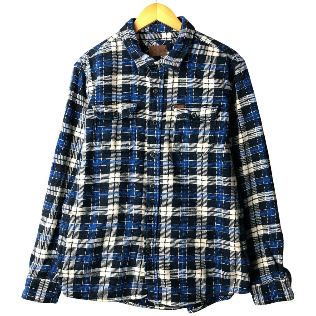 古着 MOOSE CREEK オンブレチェック 長袖 ヘビーネルチェックシャツ