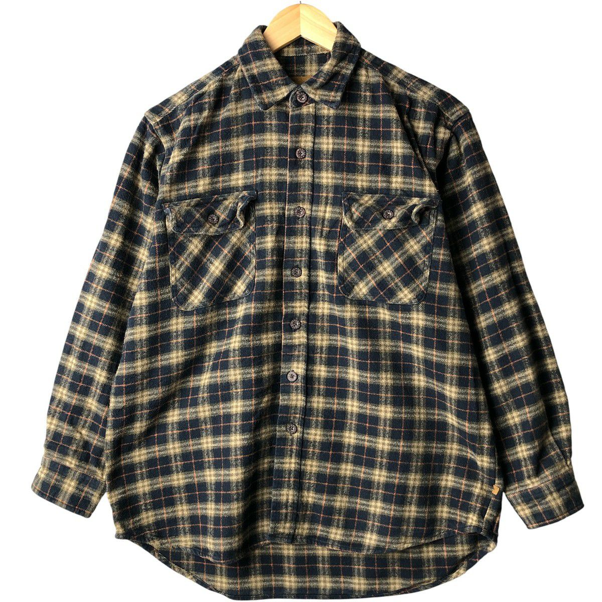 古着 Great Land 長袖 フランネルチェックシャツ メンズL相当