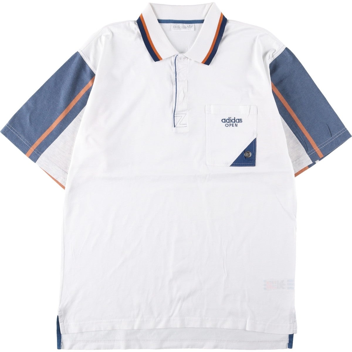 80s 90s old adidas ラガーシャツ 刺繍タグ オールドアディダス 古着 80～90年代 アディダス adidas 長袖 ラガーシャツ メンズM相当
