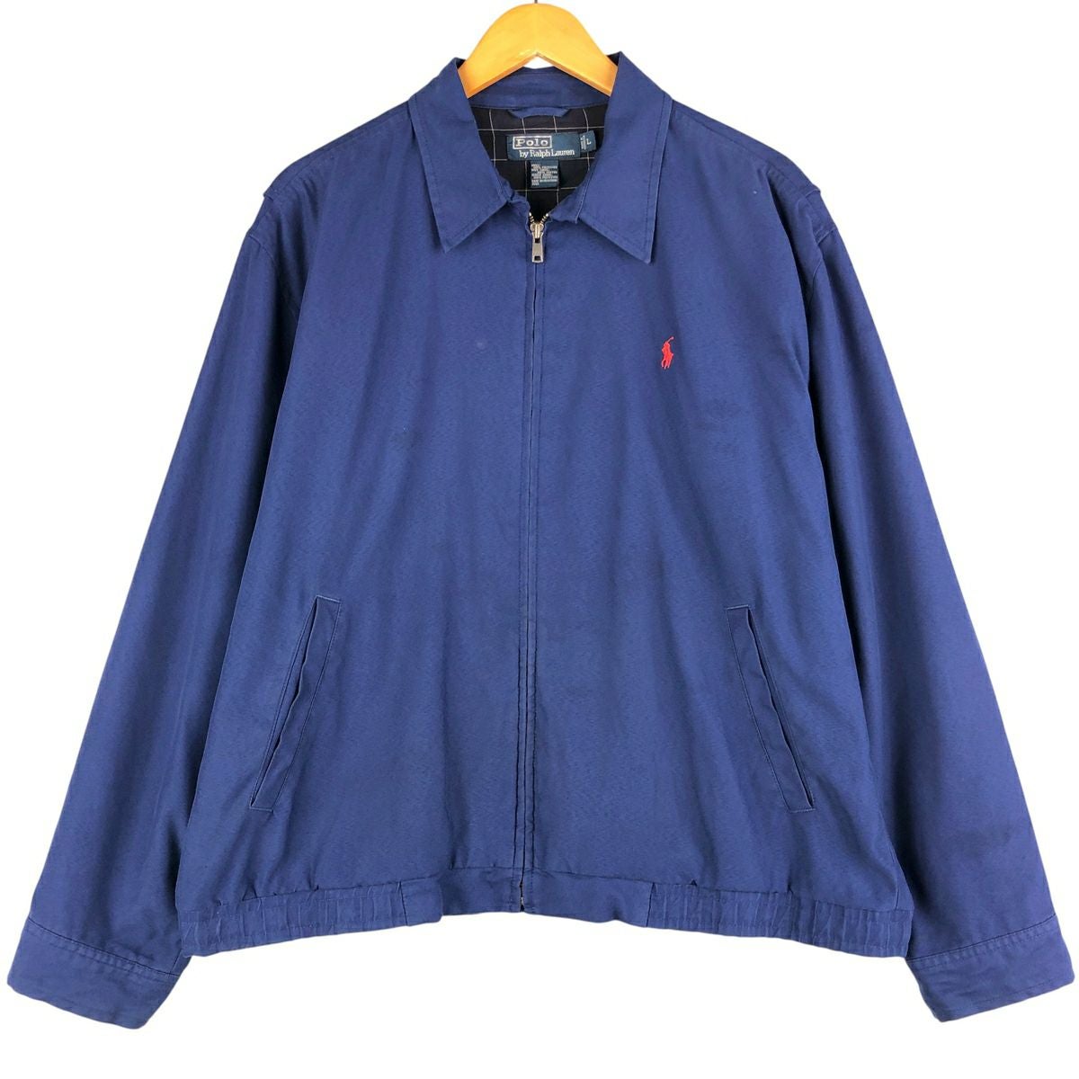 ラルフローレン　国内正規品　シャンブレー　ハリントンジャケット　スウィングトップ 古着 ラルフローレン Ralph Lauren POLO by Ralph Lauren ストライプ柄 ジャケット・アウター