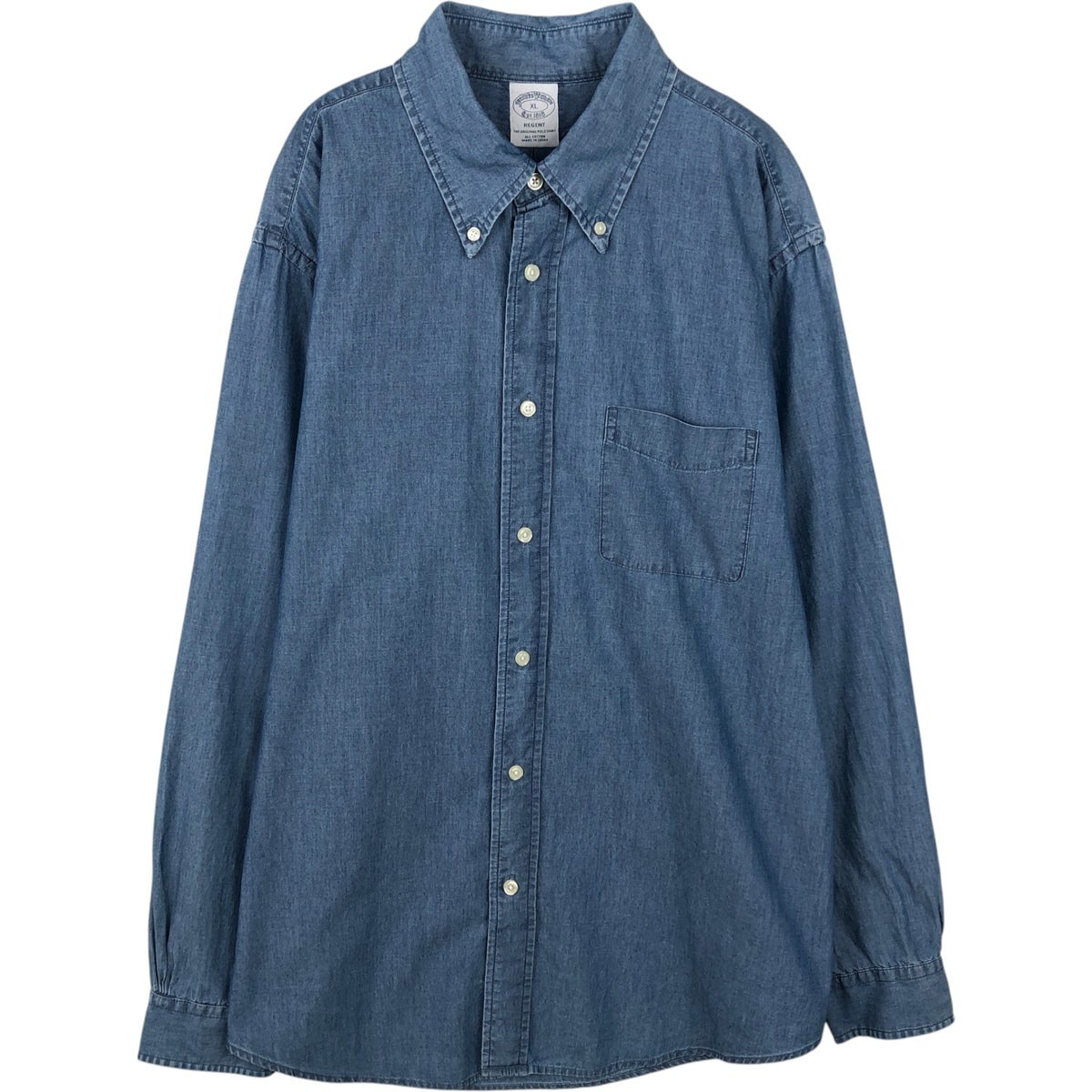 【新品未使用定価19800円】ダークブルー ボタン付きシャツ Fサイズ セール】80TC Broad Over Size Shirt/ブロードオーバーシャツ（シャツ