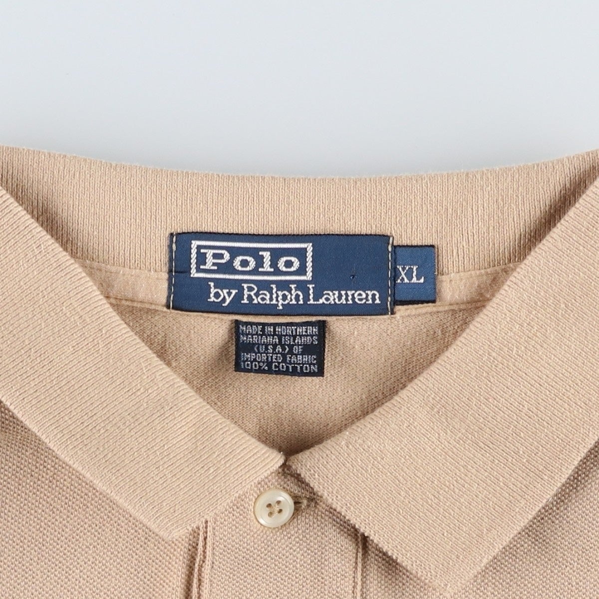 新品未使用　ポロラルフローレン　現行タグ　メンズポロシャツ　クリーム色XL 大きいサイズ メンズ ポロラルフローレン POLO RALPH LAUREN ビッグ