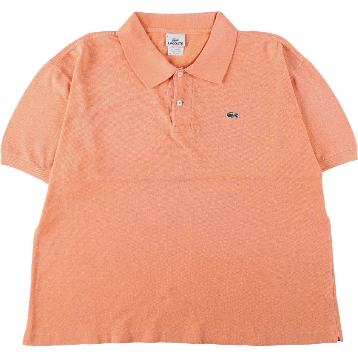 古着 ラコステ LACOSTE フランス企画 半袖 ポロシャツ 6 メンズXL相当