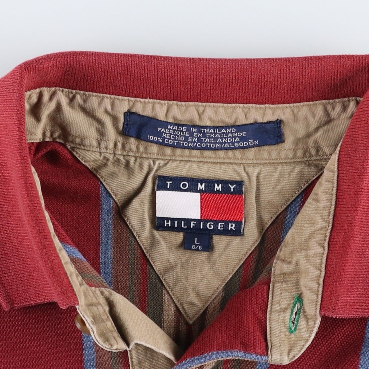 古着 90年代～ トミーヒルフィガー TOMMY HILFIGER マルチストライプ