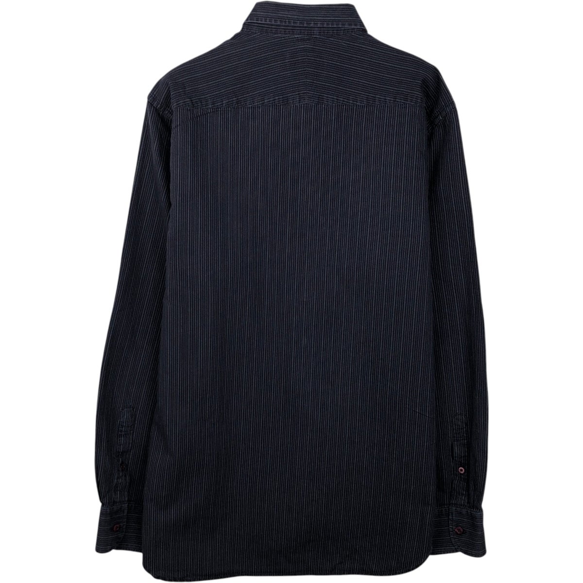 古着 アクアスキュータム Aquascutum 長袖 ボタンダウンストライプ