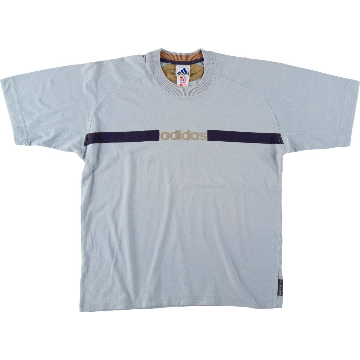 古着 00年代 アディダス adidas ロゴプリントTシャツ メンズL相当