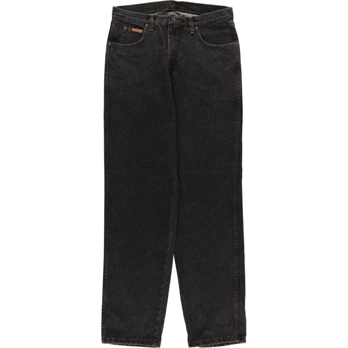 古着 ラングラー Wrangler REGULAR FIT ブラックデニム テーパード