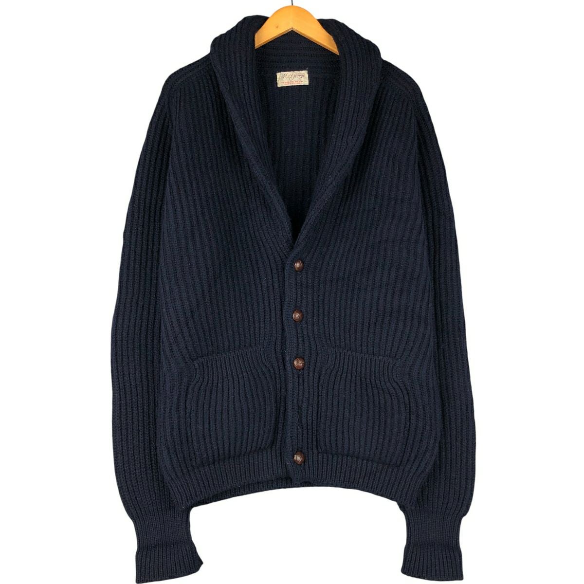 古着 マックジョージー Mc George ショールカラー ウールニット