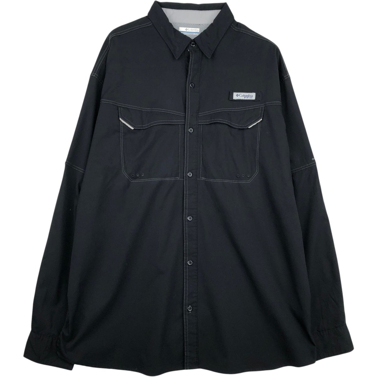 古着 コロンビア Columbia PFG OMNI-SHADE オムニシェイド 隠しボタン