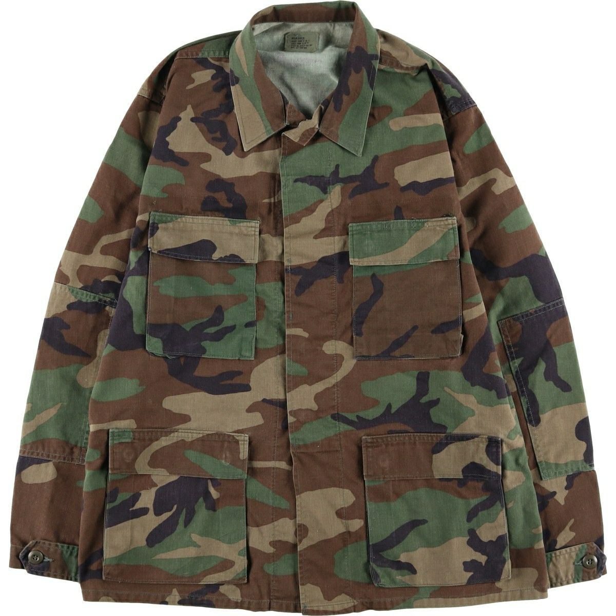 古着 80年代 米軍実品 迷彩柄 ウッドランドカモ リップストップ B.D.U