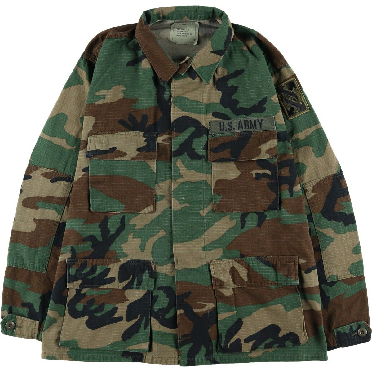 古着 米軍 迷彩柄 タイガーストライプカモ B.D.U ミリタリージャケット