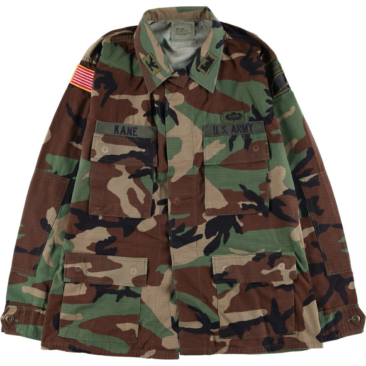 古着 90年代 米軍実品 迷彩柄 ウッドランドカモ ワッペン B.D.U