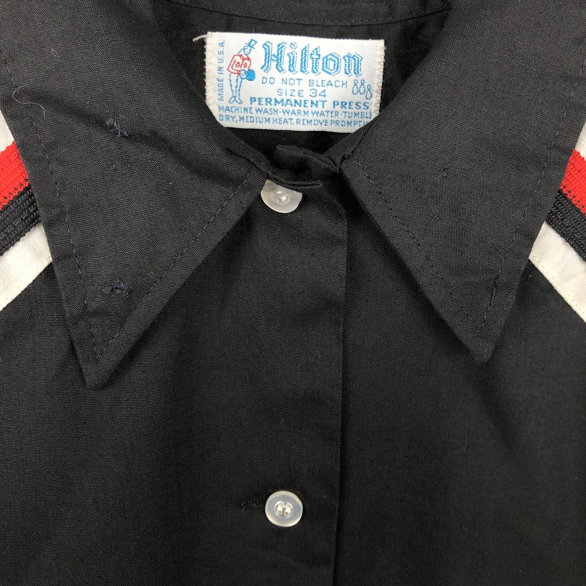 古着 70年代 ヒルトン HILTON 半袖 ボウリングシャツ ボックスシャツ