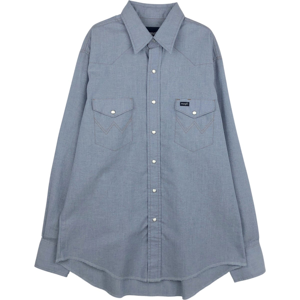 古着 90年代 ラングラー Wrangler シャンブレー 長袖 デニム