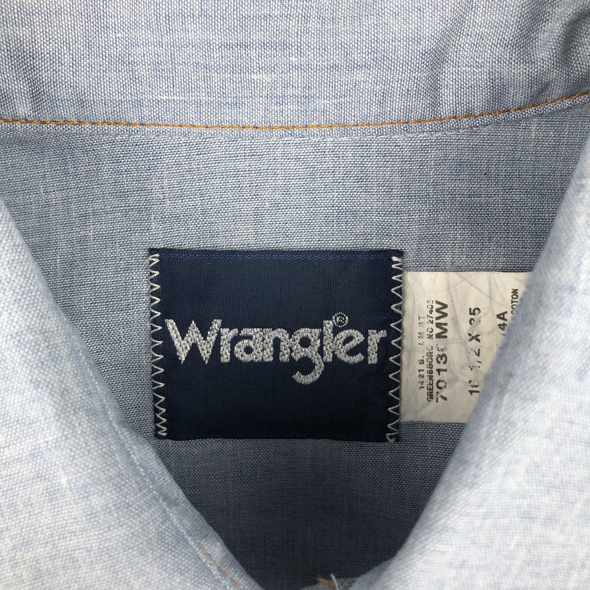 古着 90年代 ラングラー Wrangler シャンブレー 長袖 デニム