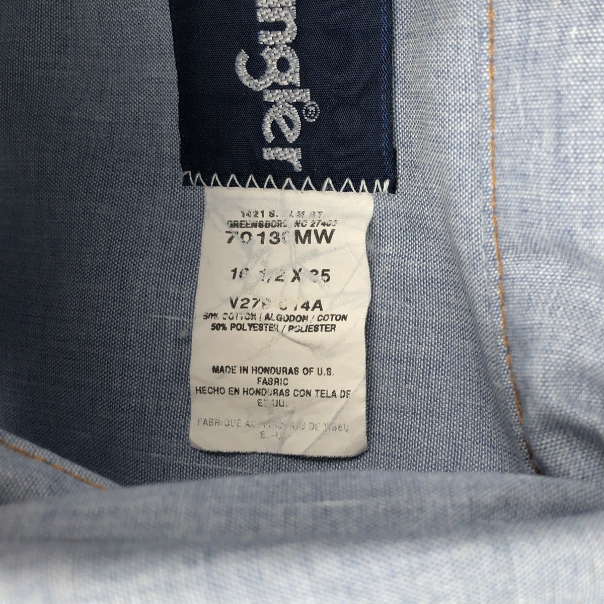 古着 90年代 ラングラー Wrangler シャンブレー 長袖 デニム