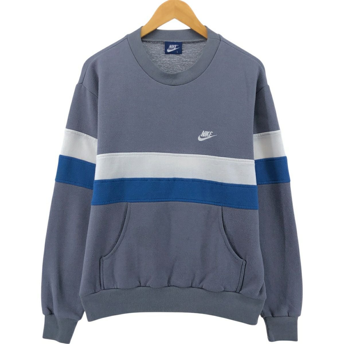 古着 80年代 ナイキ NIKE 紺タグ ツートン ワンポイントロゴスウェット