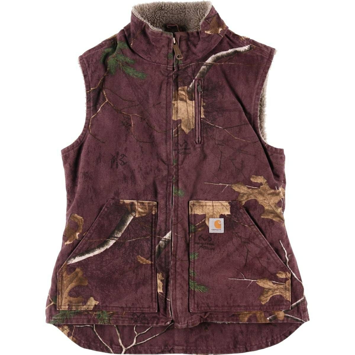 古着 カーハート Carhartt 迷彩柄 リアルツリーカモ ダックベスト