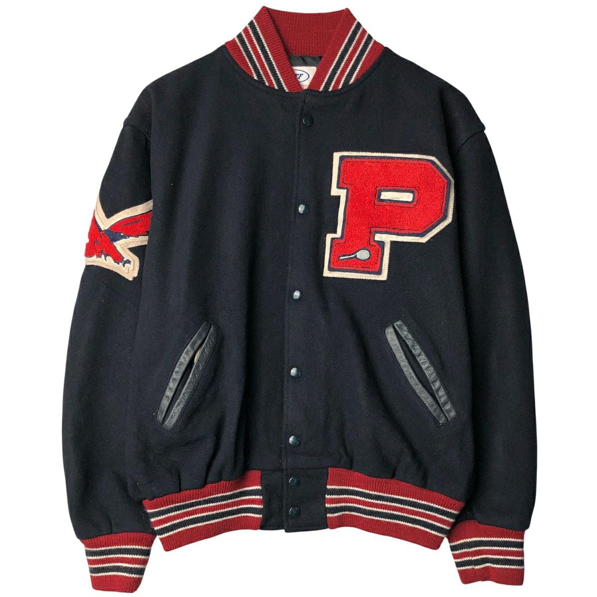 古着 90年代 Richard A. Leslie Birdie 中綿入り スタジャン アワード