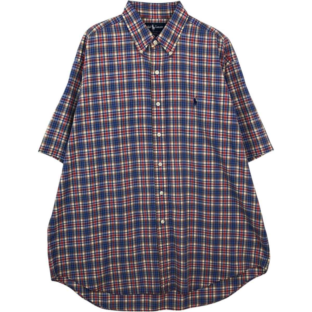 古着 ラルフローレン Ralph Lauren BLAKE マドラスチェック 半袖