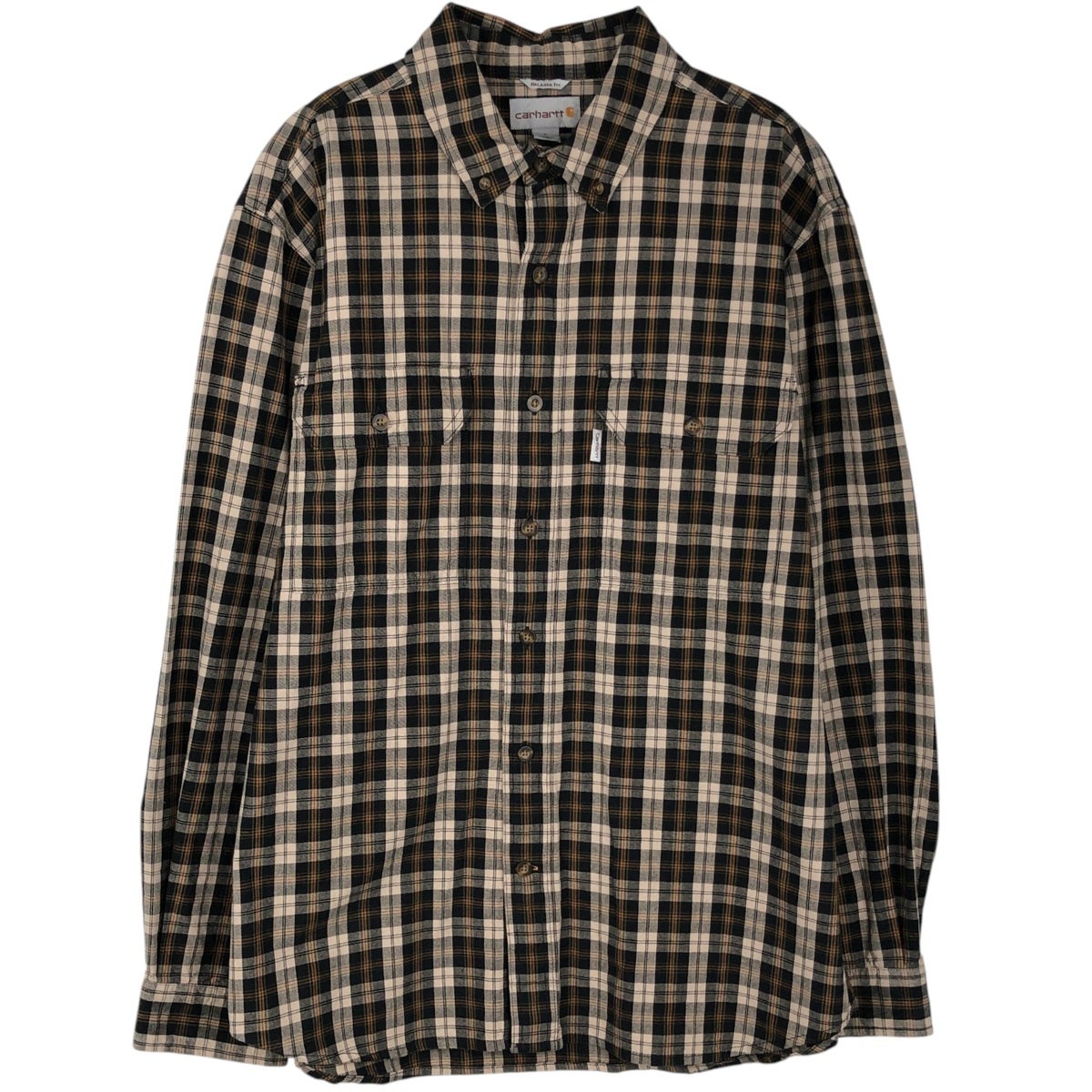 古着 カーハート Carhartt RELAXED FIT チェック柄 長袖 ボタンダウン