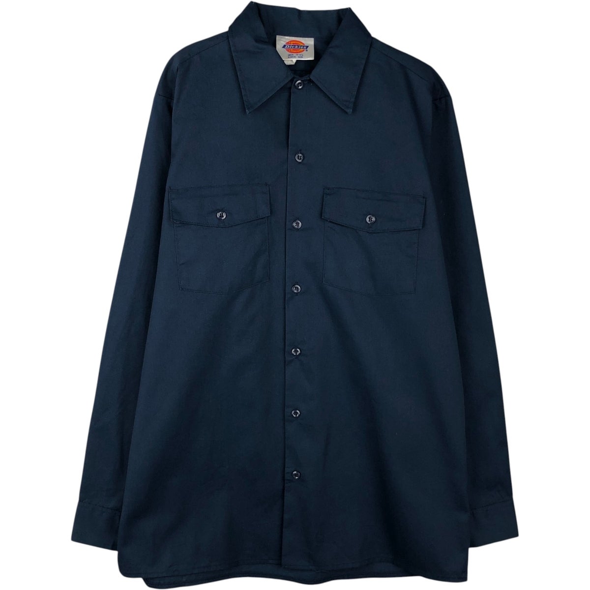 古着 90年代 ディッキーズ Dickies 長袖 ワークシャツ USA製 メンズM
