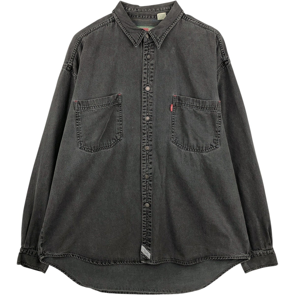 古着 90年代 リーバイス Levis RED TAB 長袖 ブラックデニムシャツ