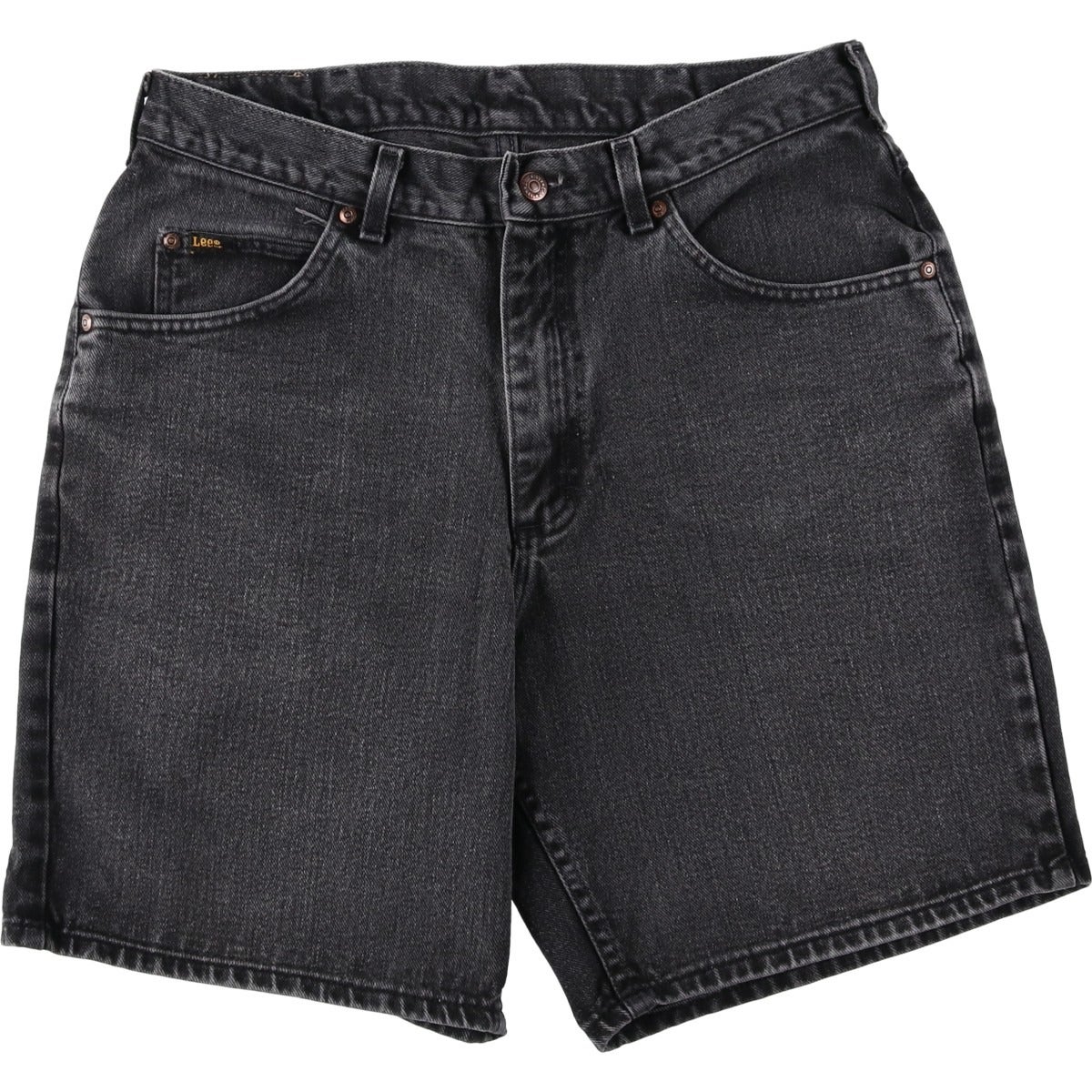 古着 リー Lee ブラックデニムショーツ ショートパンツ レディースL