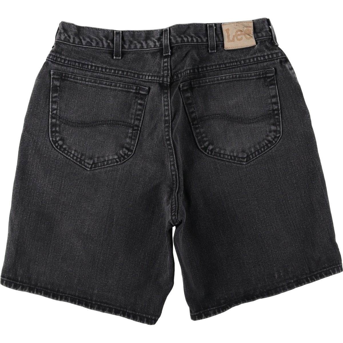 古着 リー Lee ブラックデニムショーツ ショートパンツ メンズw34相当