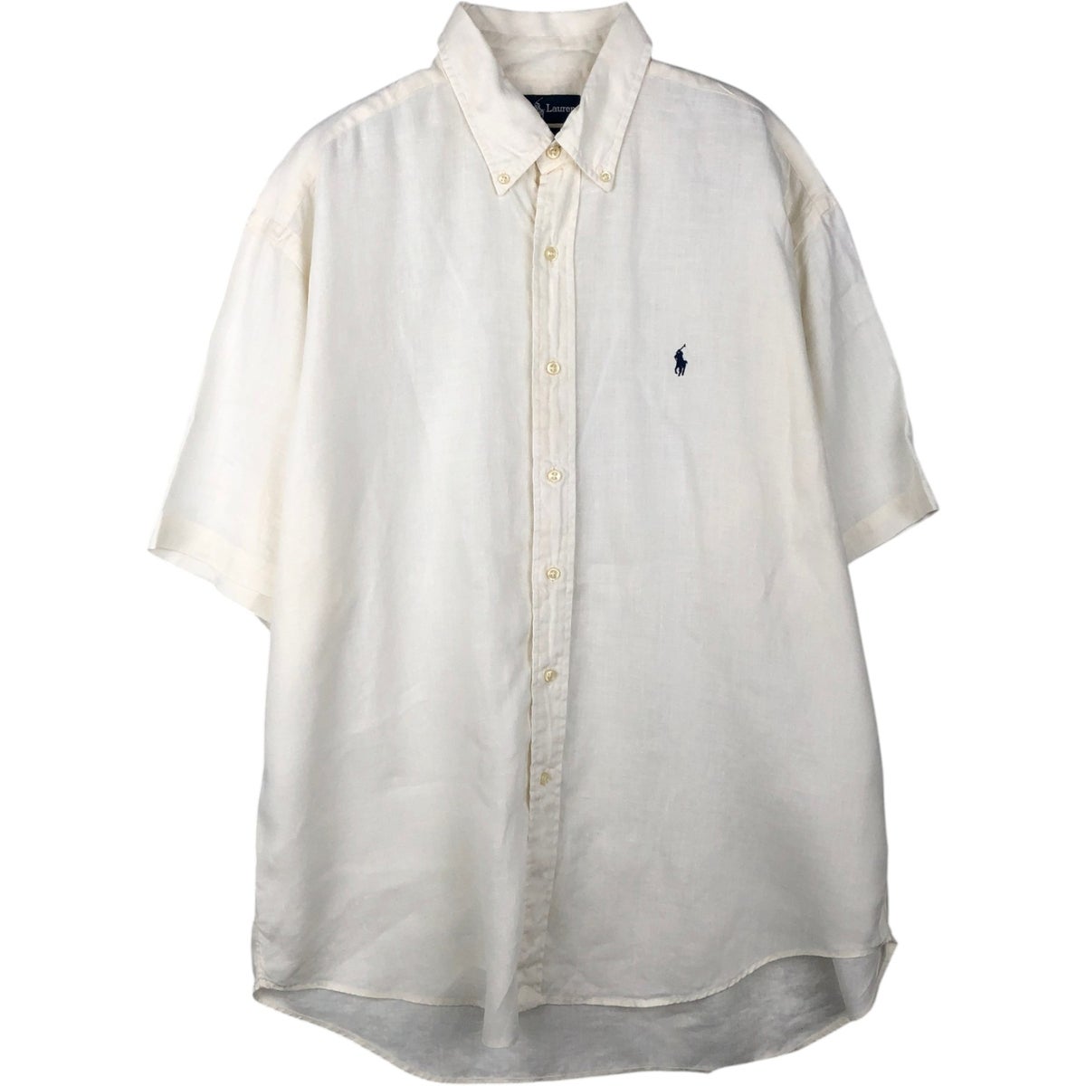 古着 ラルフローレン Ralph Lauren BLAKE 半袖 リネン ボタンダウン