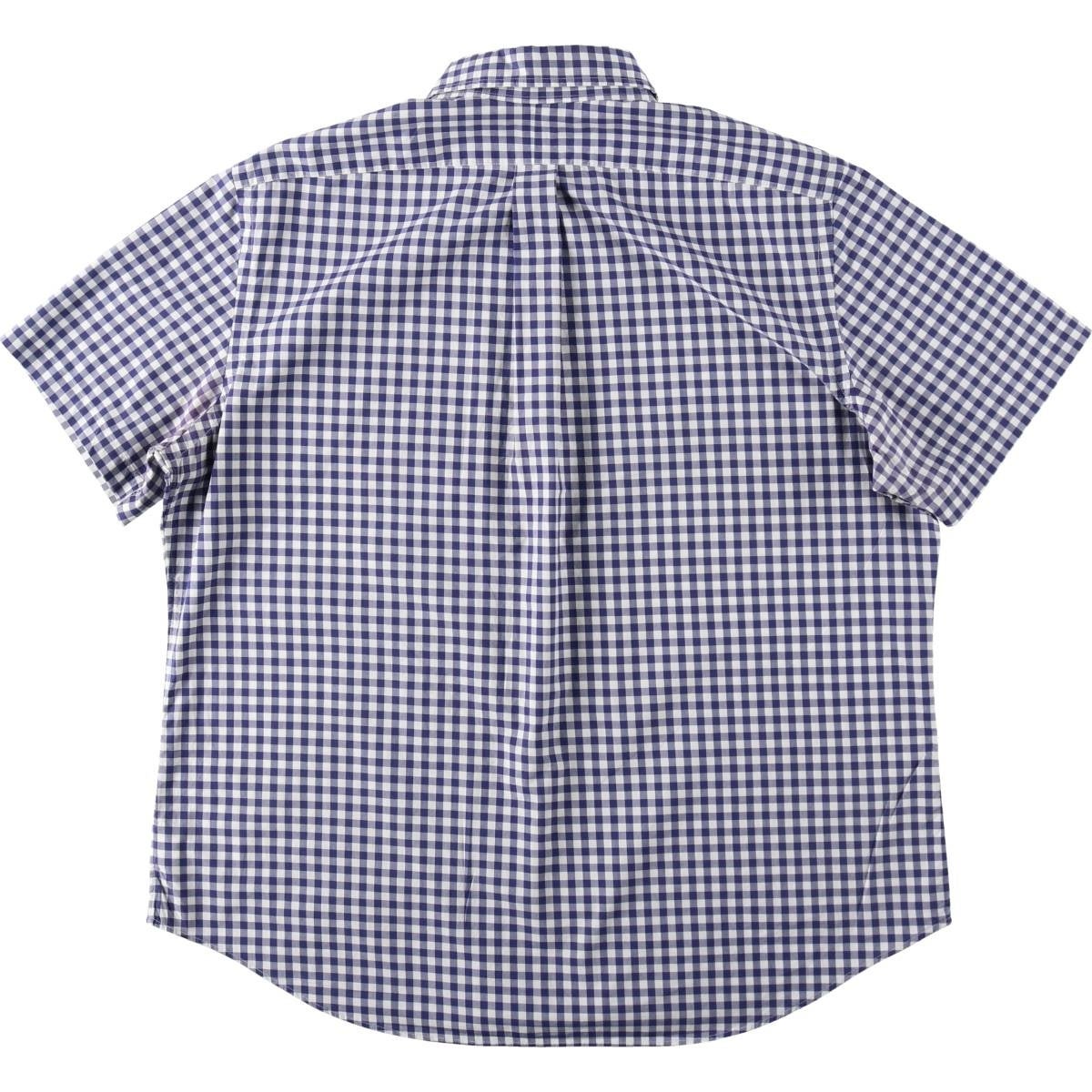 古着 ラルフローレン Ralph Lauren ギンガムチェック 半袖 ボタン