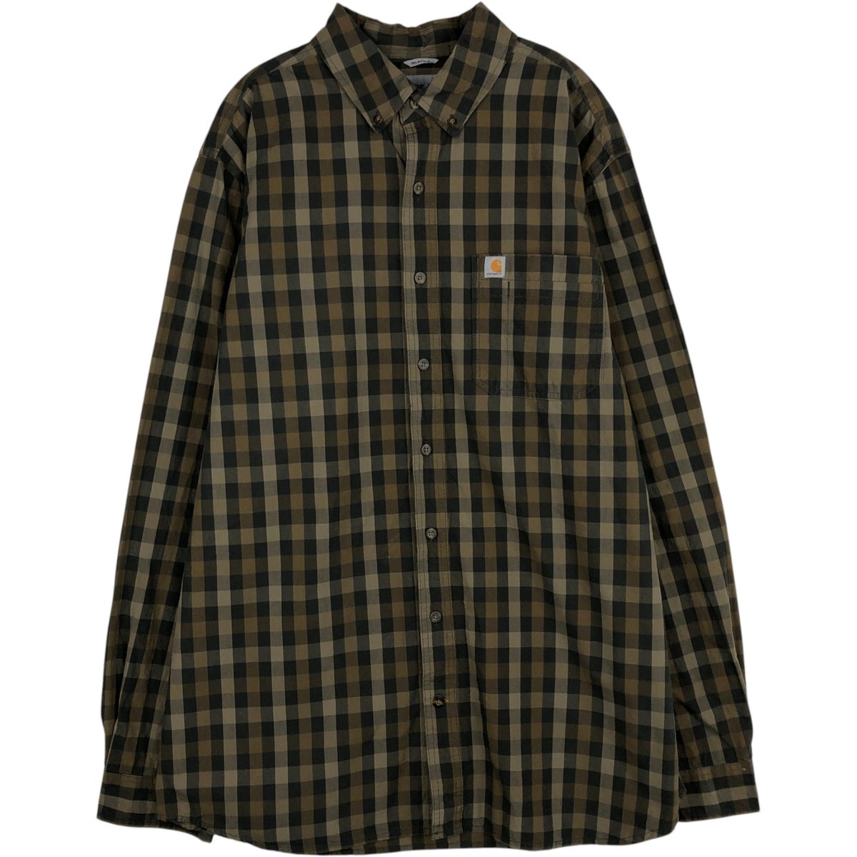 古着 カーハート Carhartt RELAXED FIT チェック柄 長袖 ボタンダウン