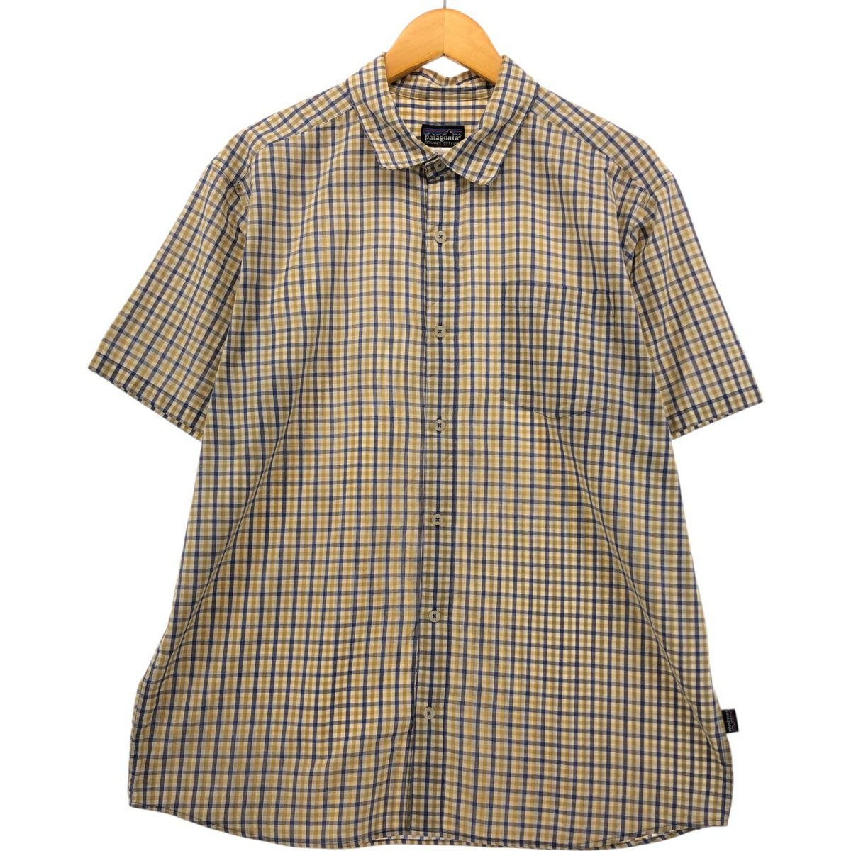 古着 パタゴニア Patagonia チェック柄 半袖 ボックスシャツ