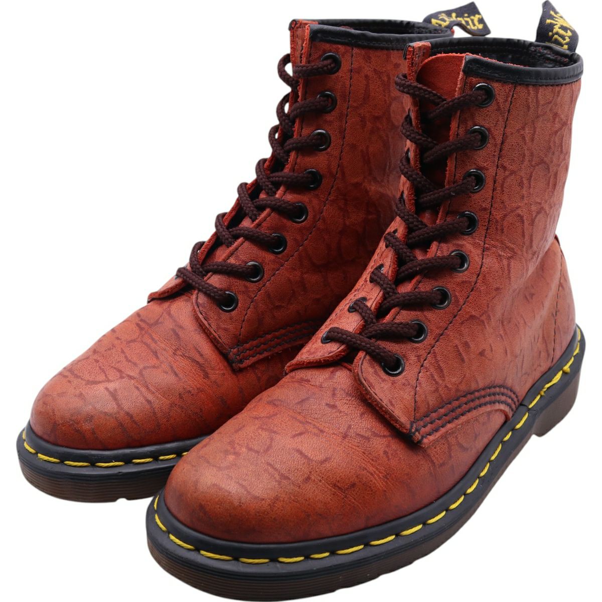 古着 ドクターマーチン Dr.Martens 蛇柄 パイソン柄 8ホールブーツ