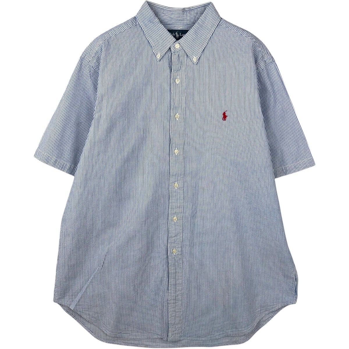 古着 ラルフローレン Ralph Lauren CLASSIC FIT シアサッカー 半袖