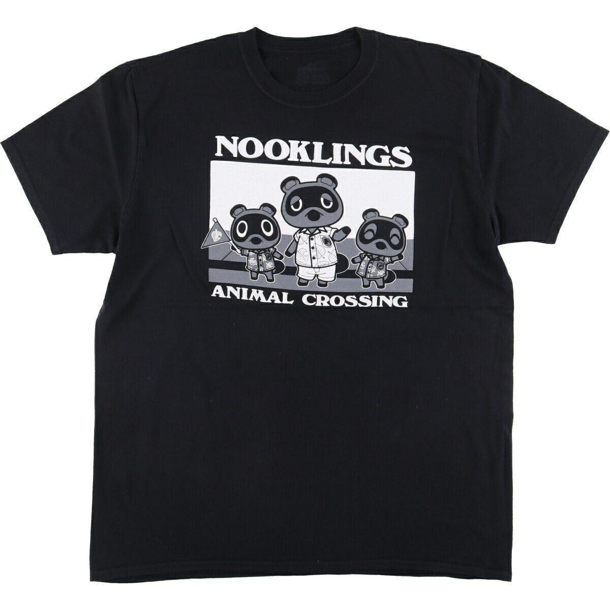 古着 ANIMAL CROSSING どうぶつの森 たぬきち キャラクタープリントT