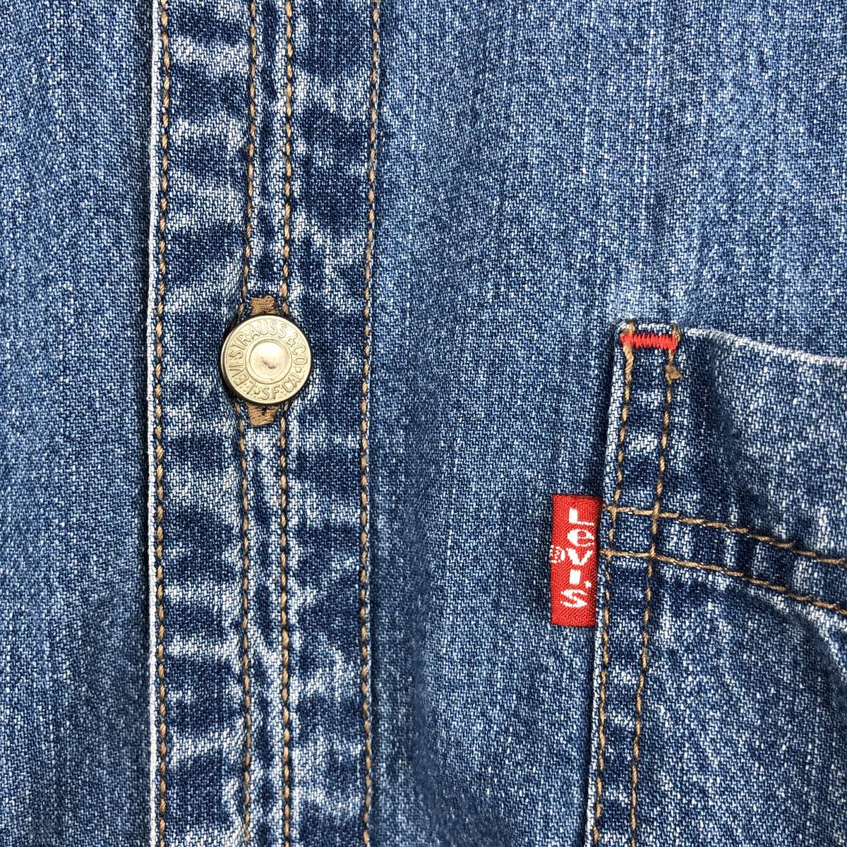 古着 90年代 リーバイス Levis RED TAB 長袖 デニムシャツ メンズXL