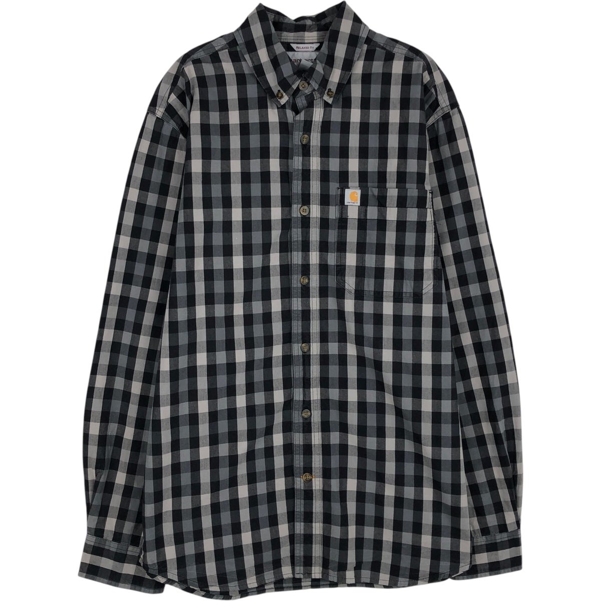 古着 カーハート Carhartt RELAXED FIT チェック柄 長袖 ボタンダウン