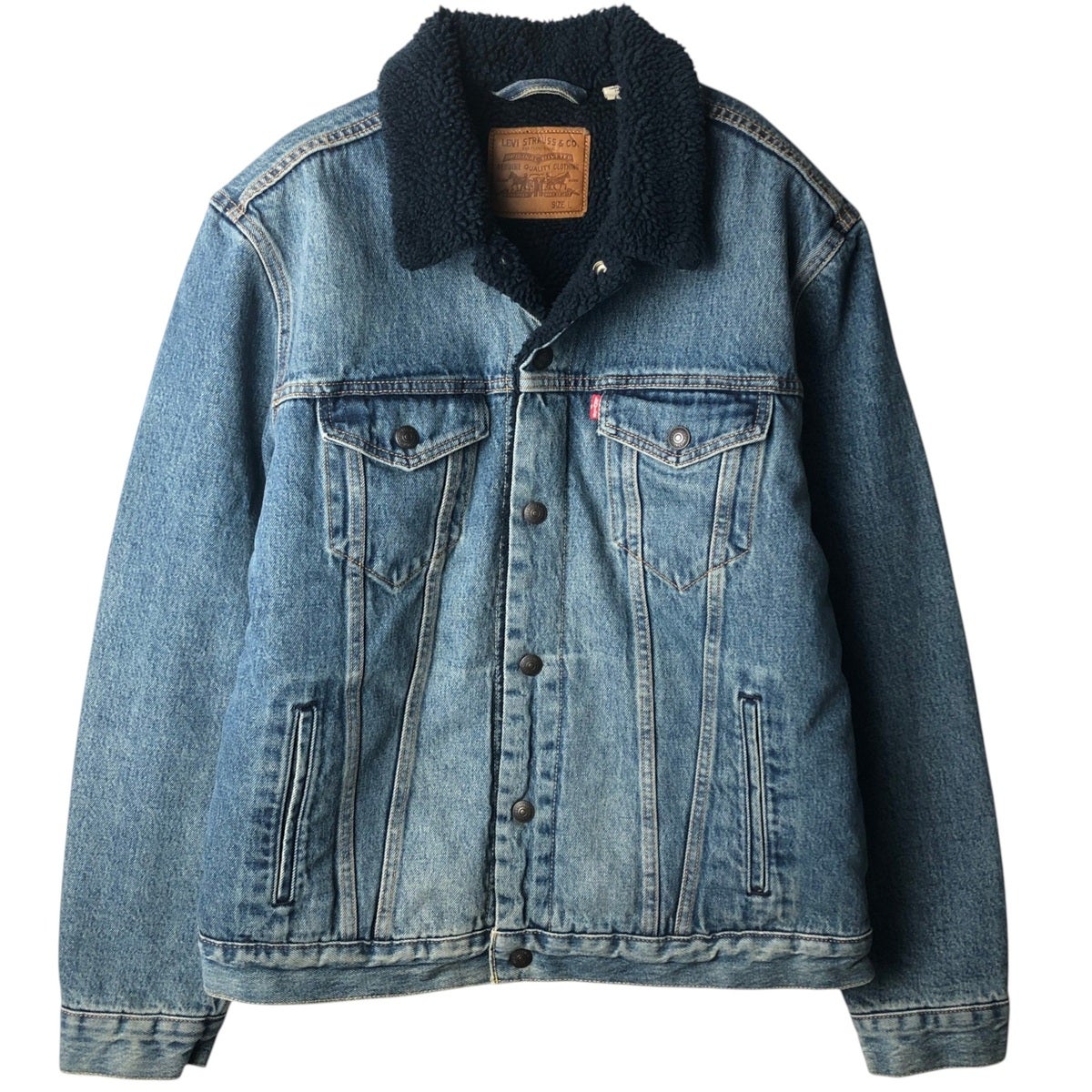 古着 リーバイス Levis 中綿入り デニムボアジャケット メンズL相当