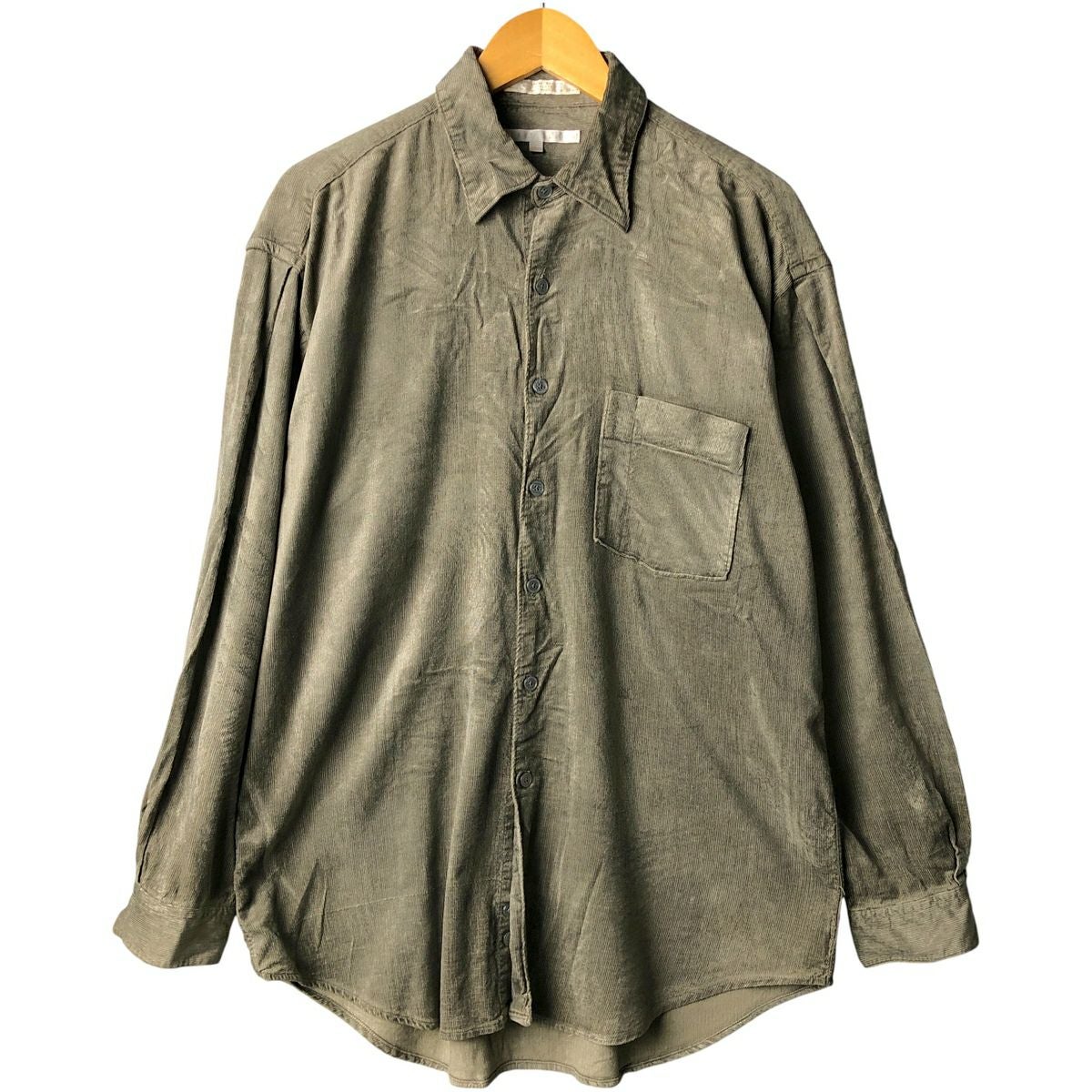 古着 ペリーエリス PERRY ELLIS チェック柄 長袖 レーヨンシャツ