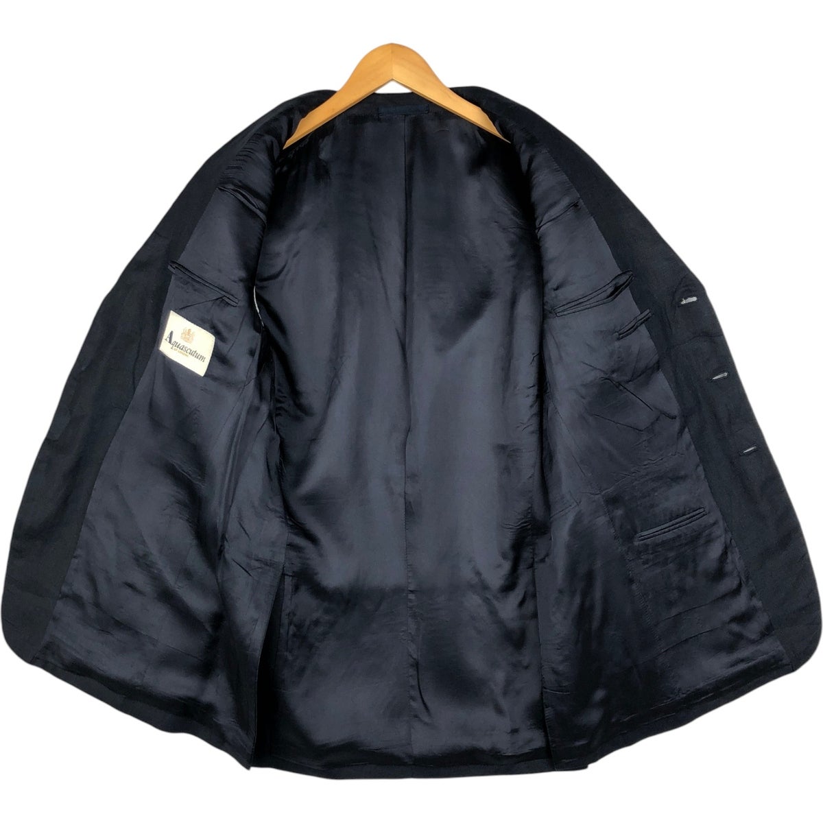 古着 アクアスキュータム Aquascutum リネンテーラードジャケット