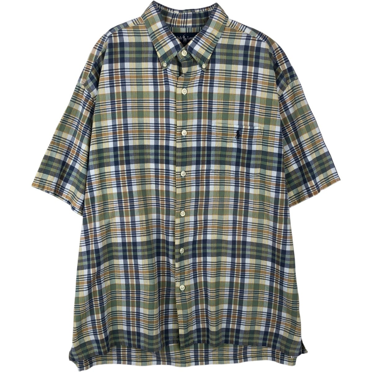 古着 ラルフローレン Ralph Lauren GREGGOR 半袖 ボタンダウン